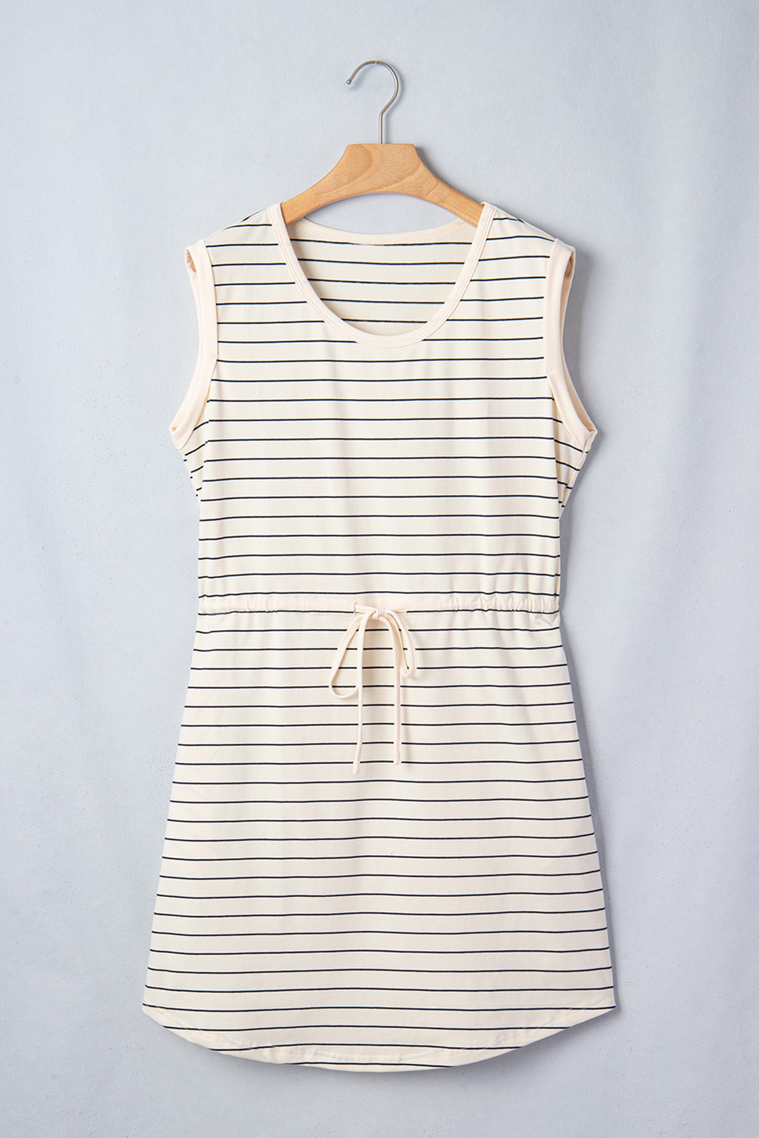 Minivestido sin mangas tipo túnica con cordón
