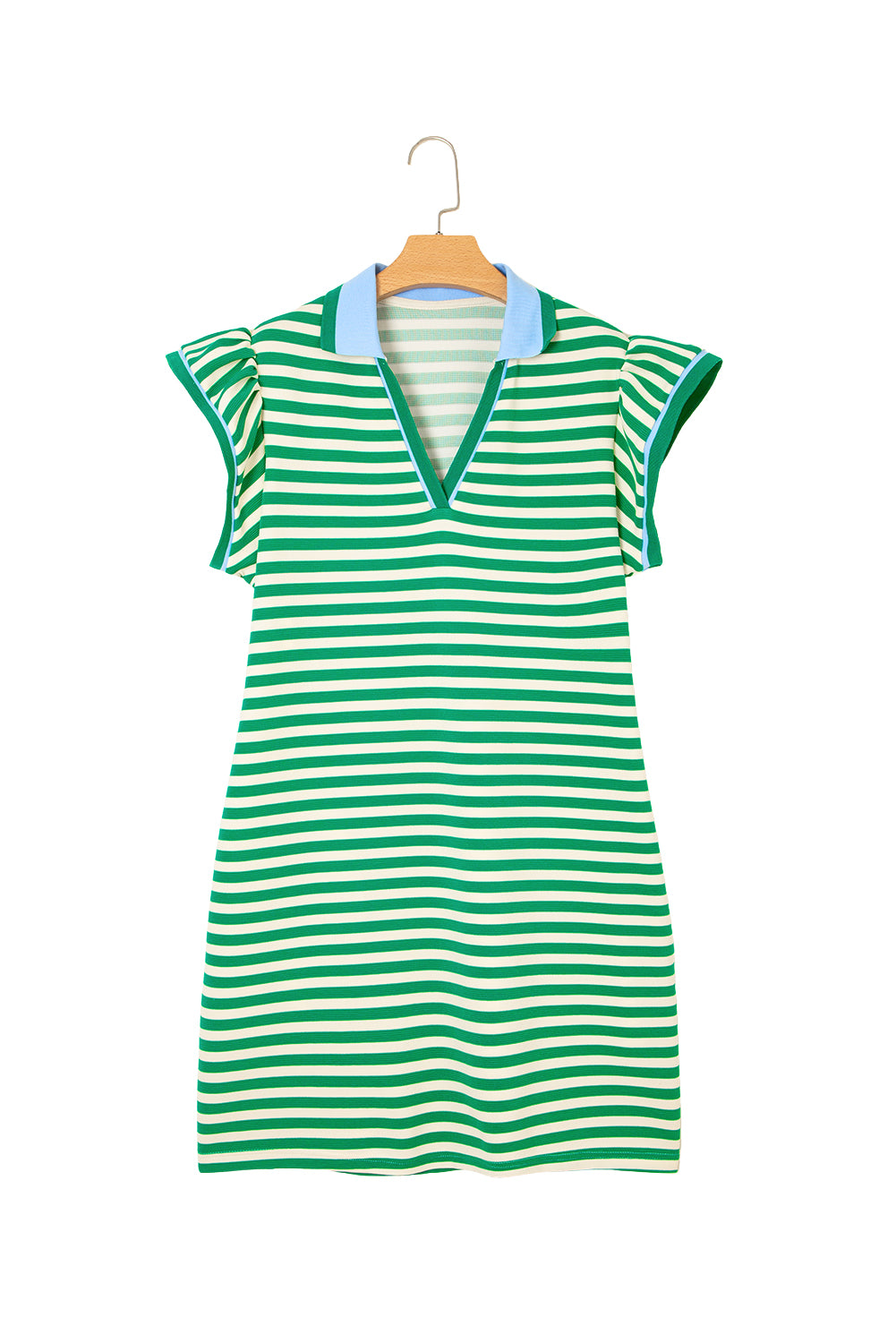 Vestido corto con collar de cuello de estampado