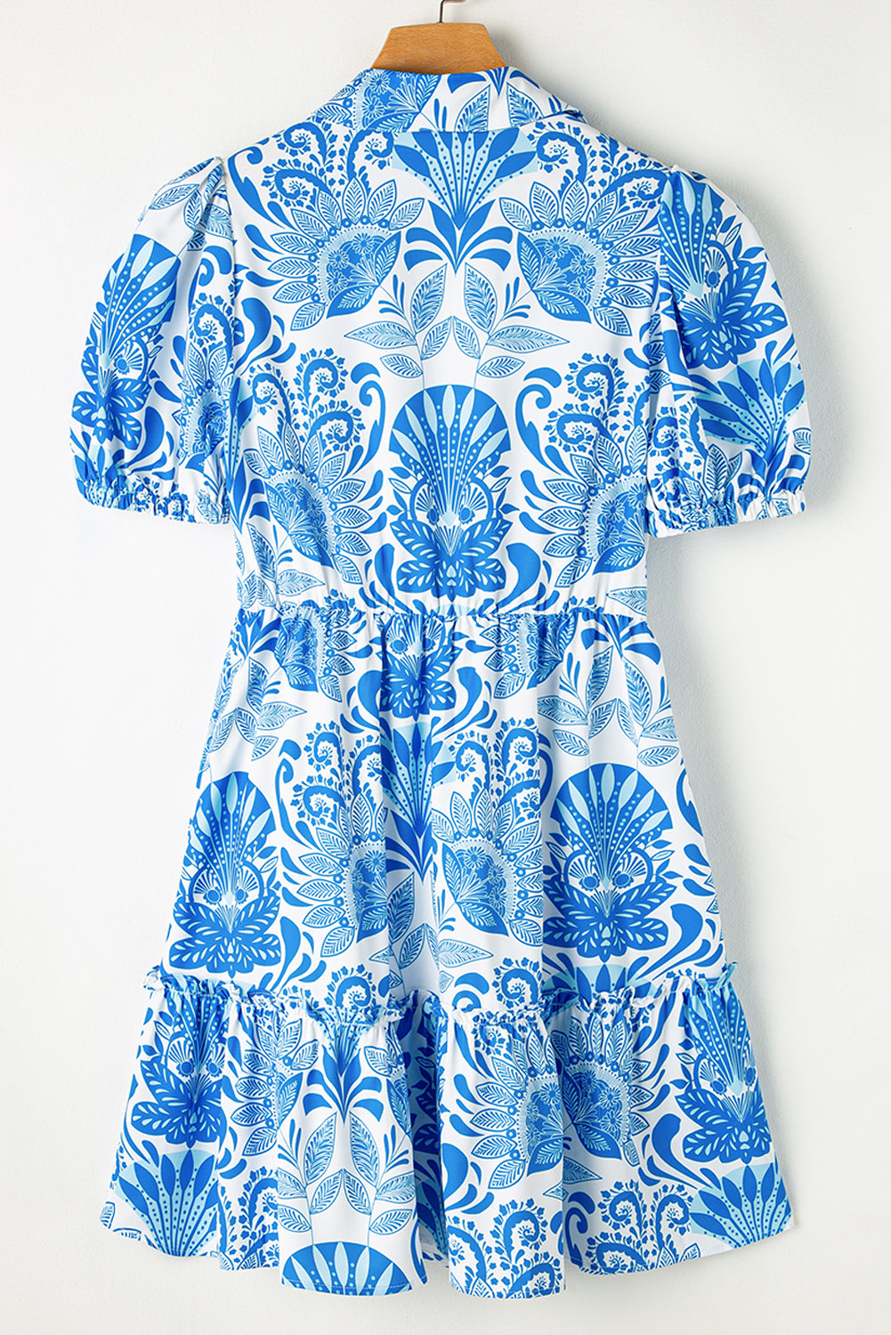 Mini vestido estampado floral retro cordón