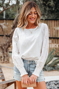 Blusa bordada bordada bordada blusa transparente