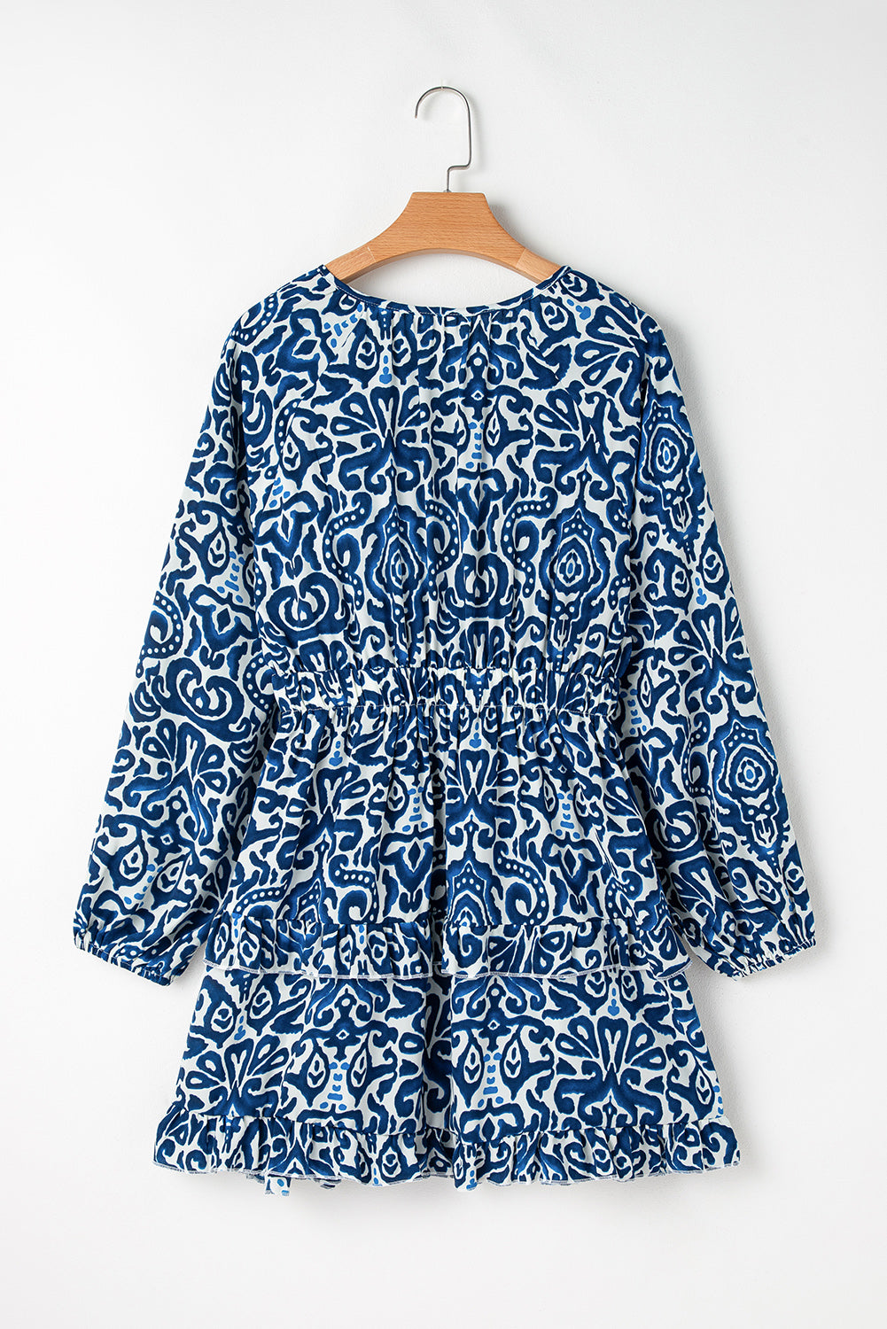 Mini vestido estampado vintage con cordones