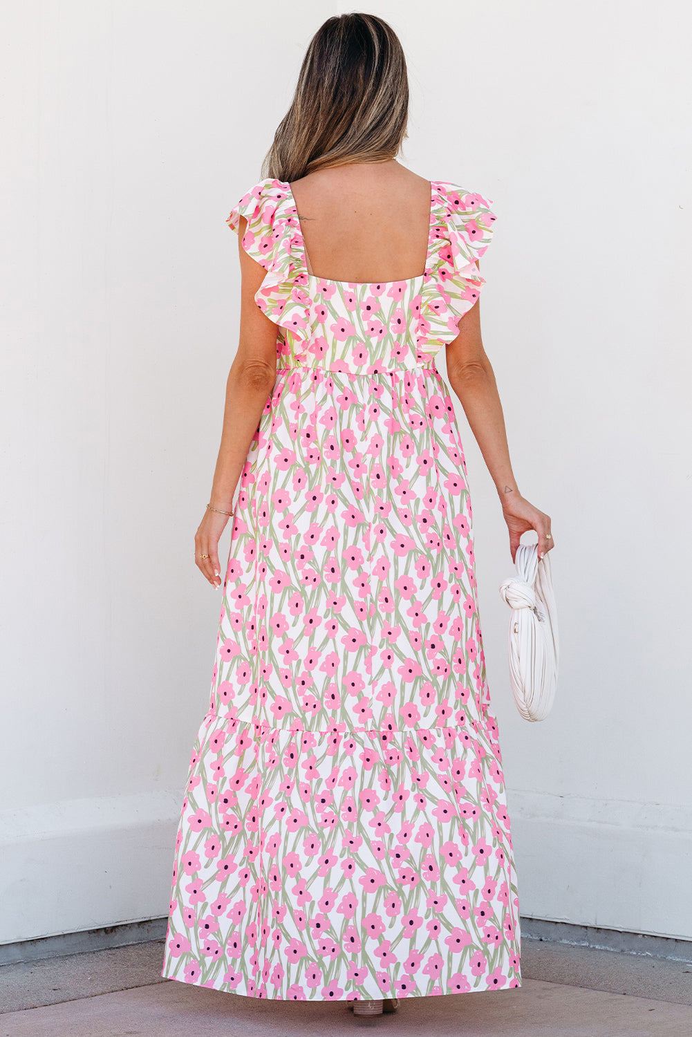 Vestido largo estampado floral