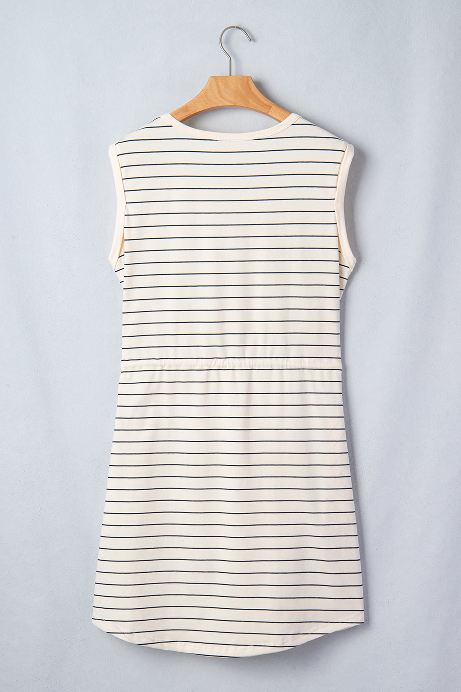 Minivestido sin mangas tipo túnica con cordón