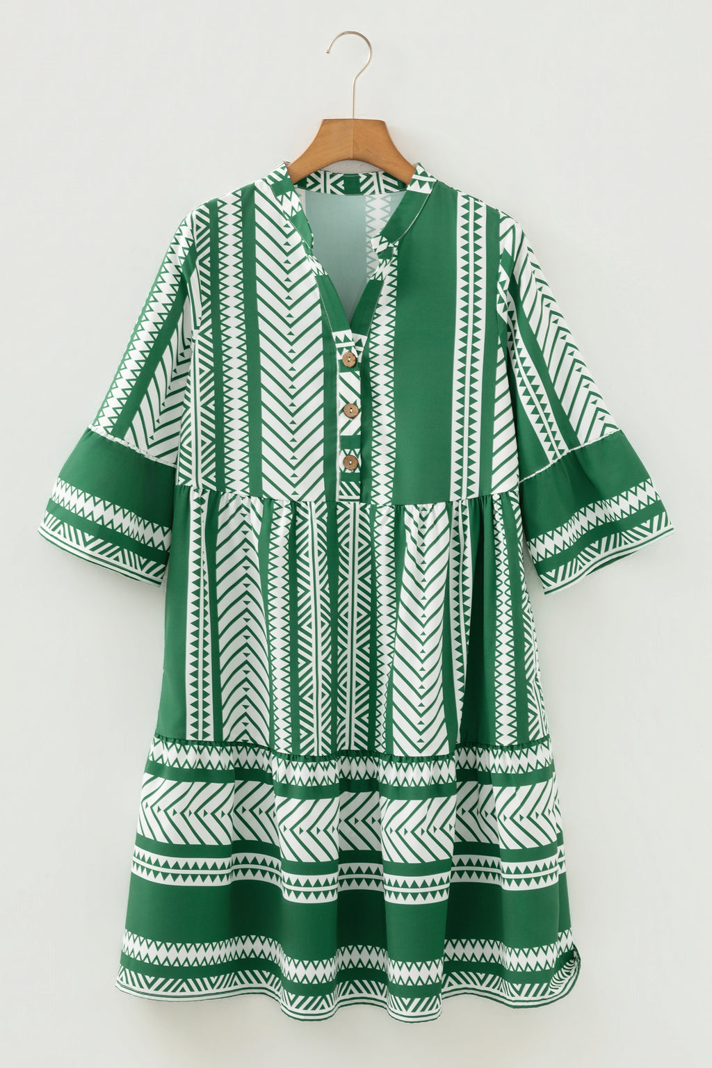 Vestido casual estampado étnico boho
