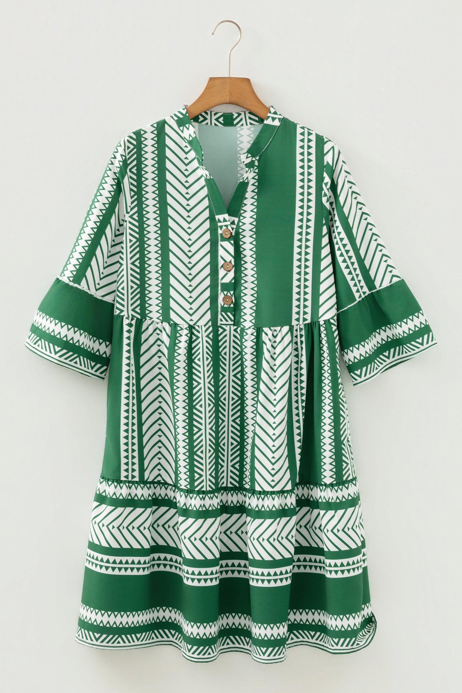 Vestido casual estampado étnico boho