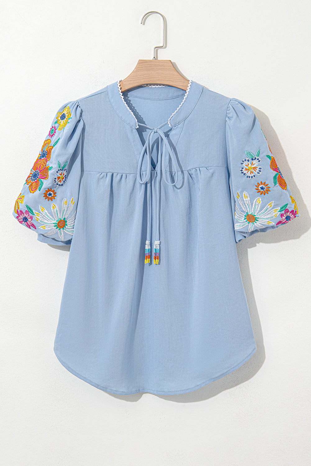 Beau Blue Floral Floral Borded
