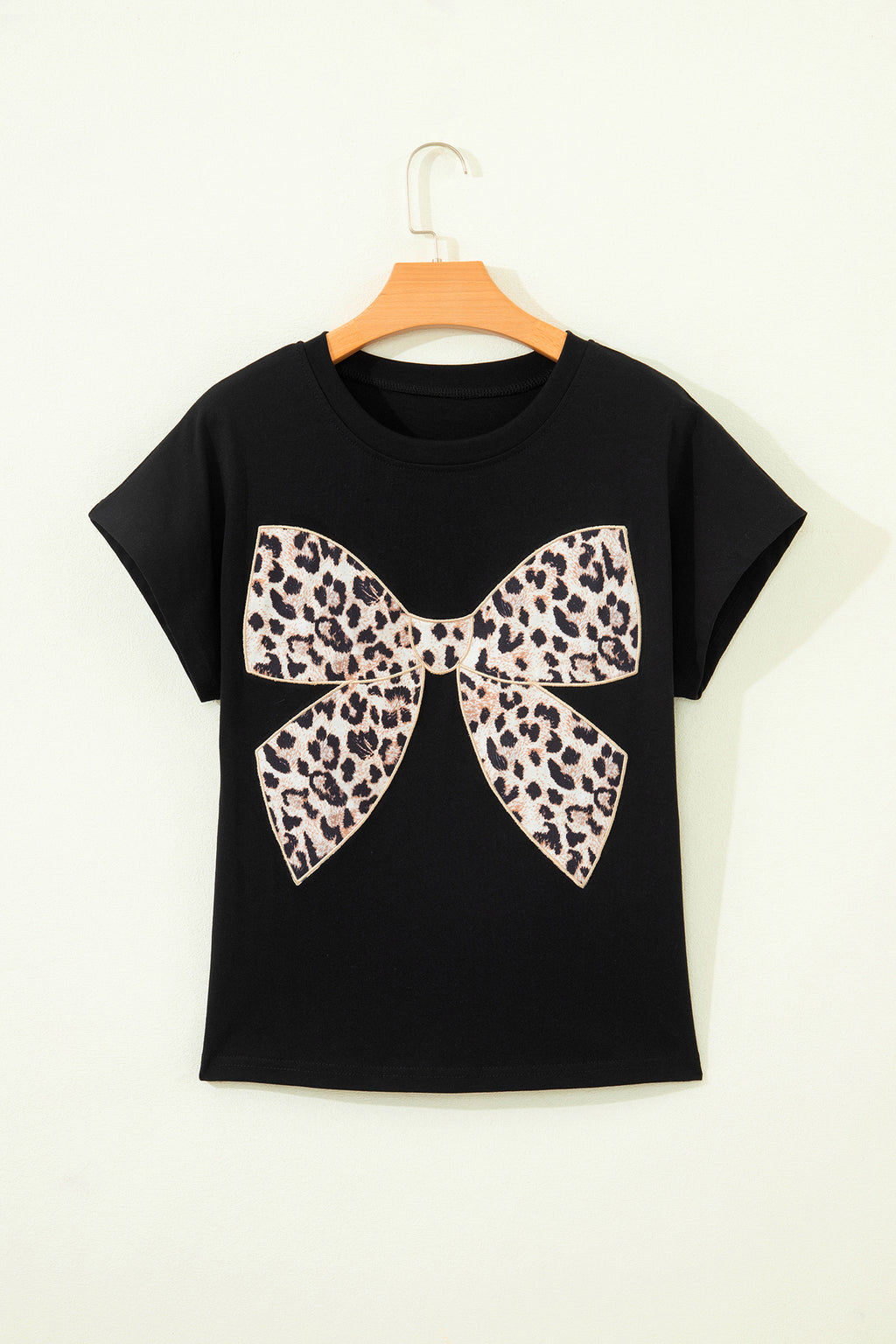 Camiseta con cuello redondo de algodón bordada