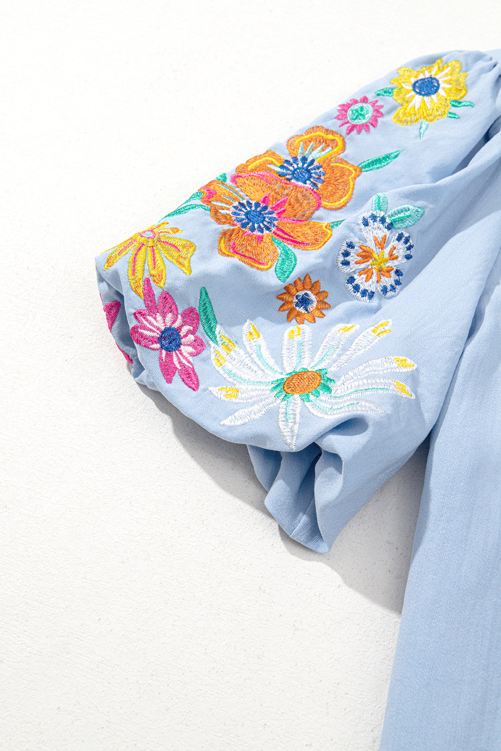 Beau Blue Floral Floral Borded