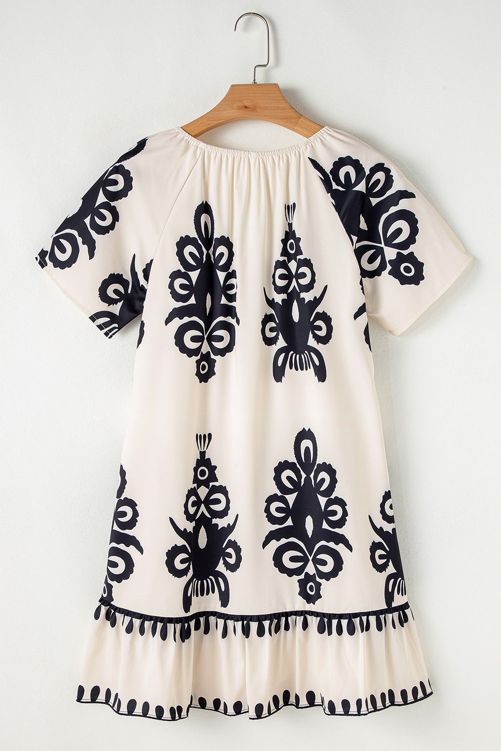 Vestido suelto de manga corta de albaricoque
