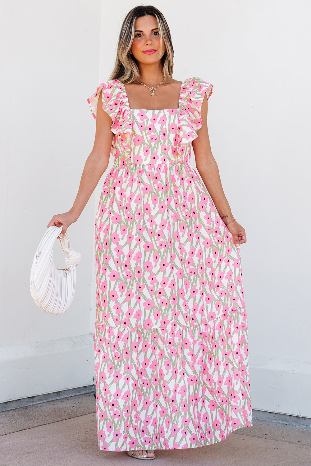 Vestido largo estampado floral