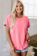 Camiseta suelta de dobladillo